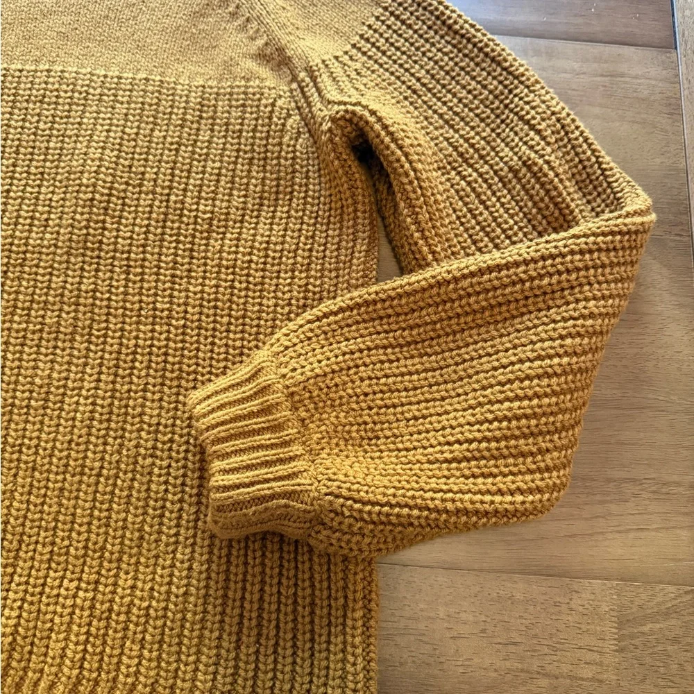 Madewell NWOT Balloon-Sleeve Mockneck Sweater Size Small Color Acorn